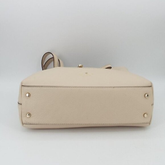 Kate Spade West Valley Maryanne Tie Front Cream Pebbled Leather Handbag - Picture 8 of 14